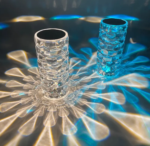 İskandinav Kristal Lamba USB Masa Lambaları Yatak Odası Dokunmatik Karartma Atmosferi Elmas Gece Lambası Gül Projektör Lambası Dekoru