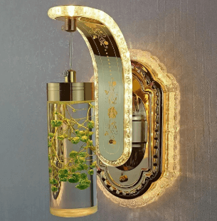 Luxury Indoor Home Decor Wall Lamp LED Acrylic Lampshade Sconce Changeable Light