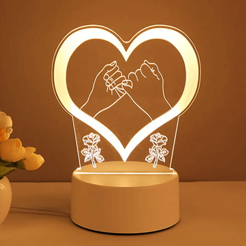 3D Lamp Acrylic USB LED Night Lights Neon Sign Lam