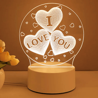 3D Lamp Acrylic USB LED Night Lights Neon Sign Lam