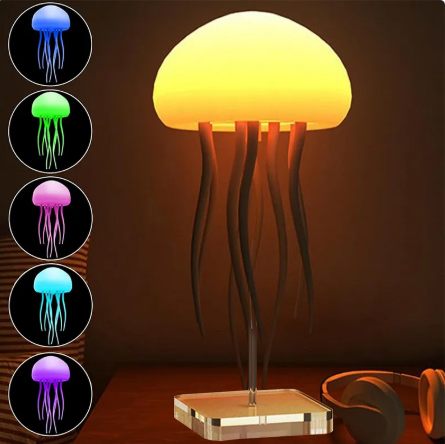 Jellyfish Mood Lamp LED Jellyfish Night Light Portable Jellyfish Lamp Jellyfish Decorations Smart Table Lamp For Bedside Desk