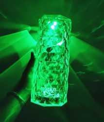 Nordic Crystal Lamp USB Table Lamps Bedroom Touch Dimming Atmosphere Diamond Night Light Rose Projector Lamp Decor