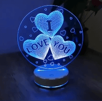 3D Lamp Acrylic USB LED Night Lights Neon Sign Lam