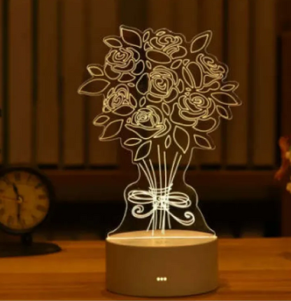 3D Lamp Acrylic USB LED Night Lights Neon Sign Lam