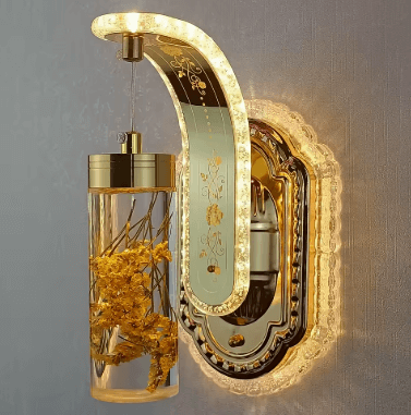 Luxury Indoor Home Decor Wall Lamp LED Acrylic Lampshade Sconce Changeable Light