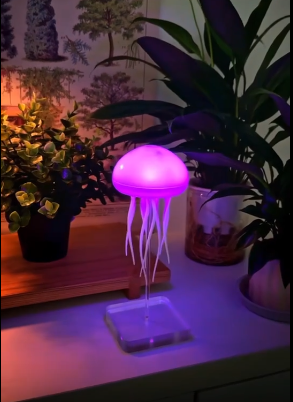 Jellyfish Mood Lamp LED Jellyfish Night Light Portable Jellyfish Lamp Jellyfish Decorations Smart Table Lamp For Bedside Desk