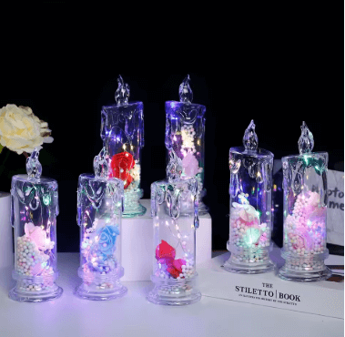 LED Preserved Roses for Girlfriend Home Decorative Atmosphere Ornament