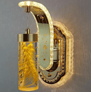 Luxury Indoor Home Decor Wall Lamp LED Acrylic Lampshade Sconce Changeable Light