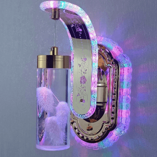 Luxury Indoor Home Decor Wall Lamp LED Acrylic Lampshade Sconce Changeable Light
